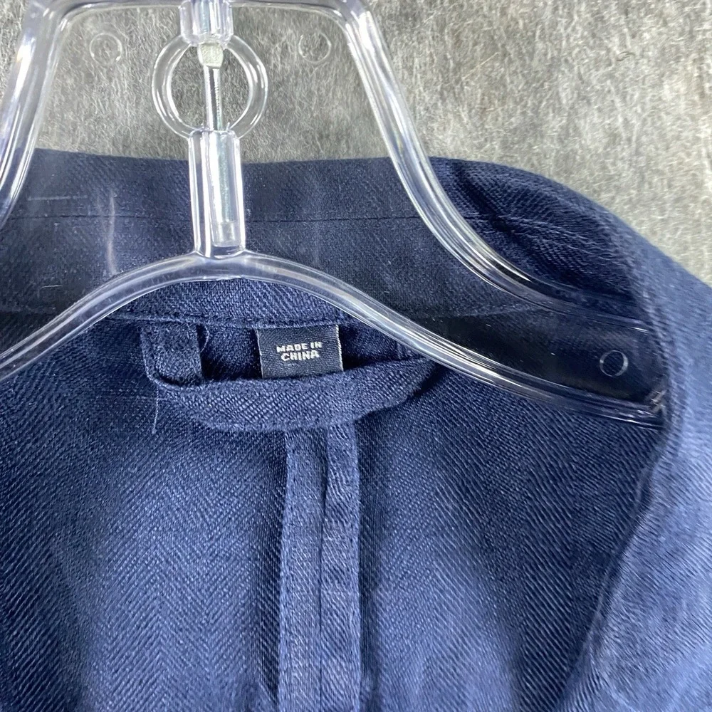 J Crew‎ Linen Unstructured Blazer Men's XS Blue Summer Wedding 19x31 Suit Jacket